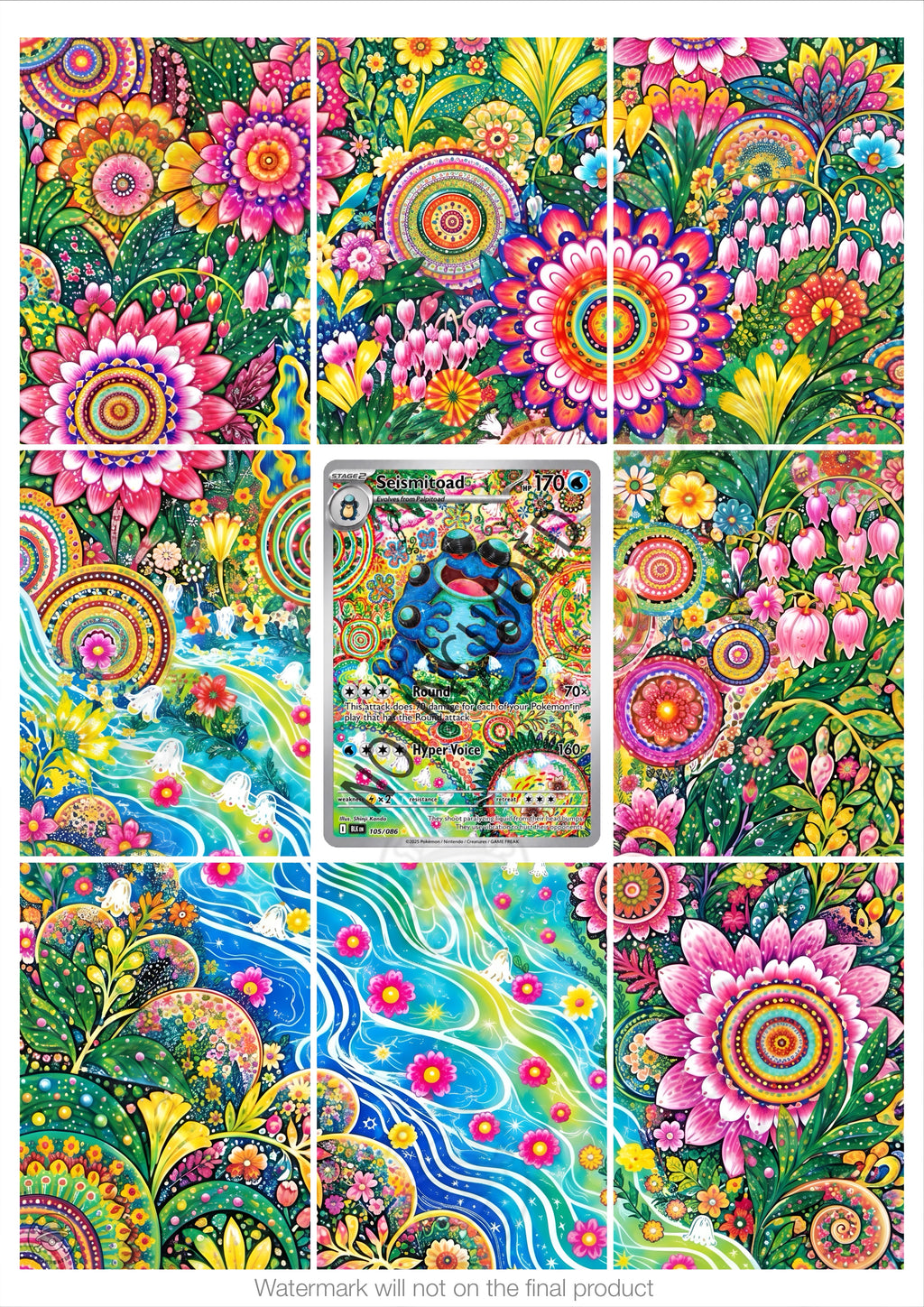 Printable Extended Artwork • Pokémon • Seismitoad BLK 105/086