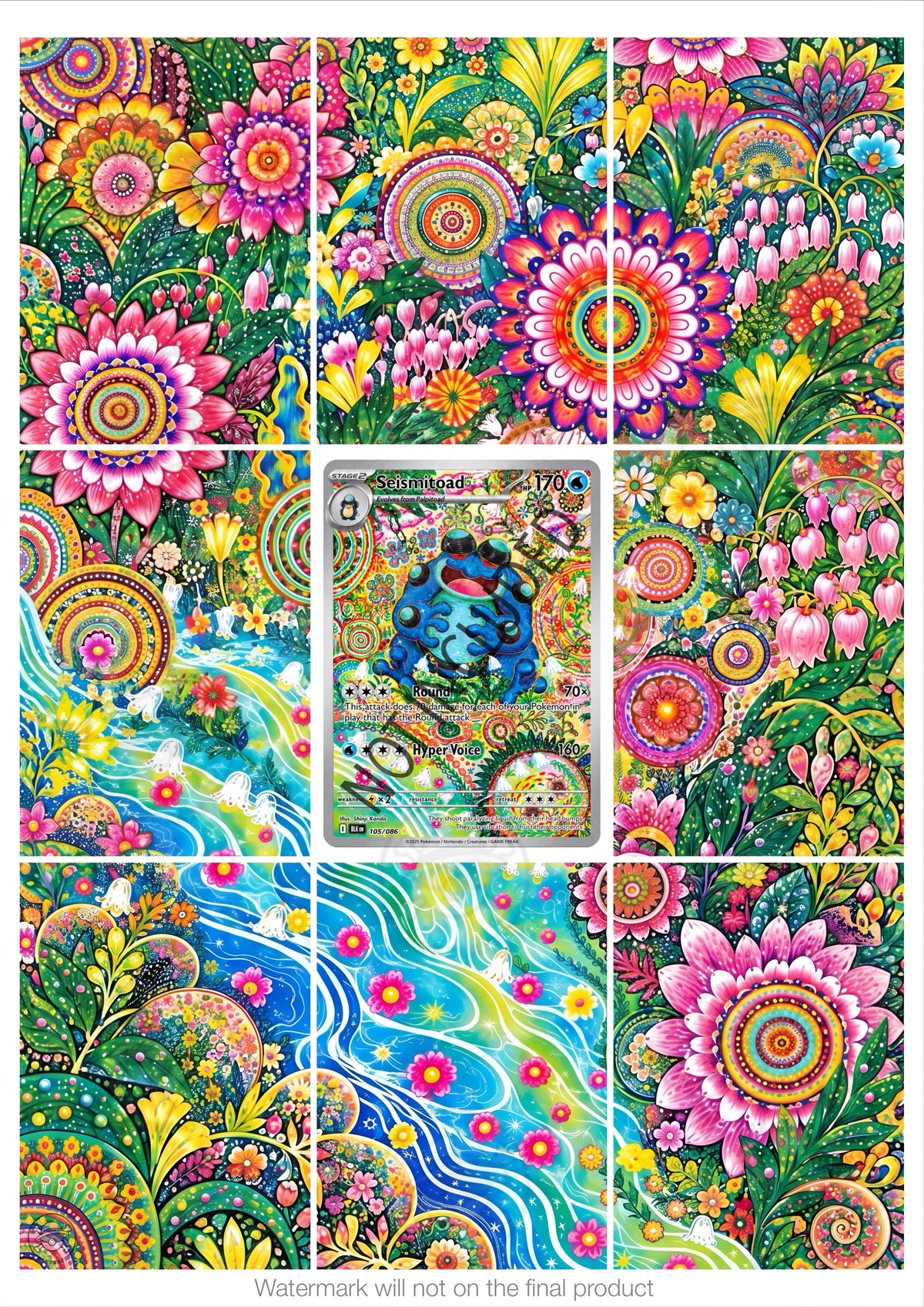 Printable Extended Artwork • Pokémon • Seismitoad BLK 105/086