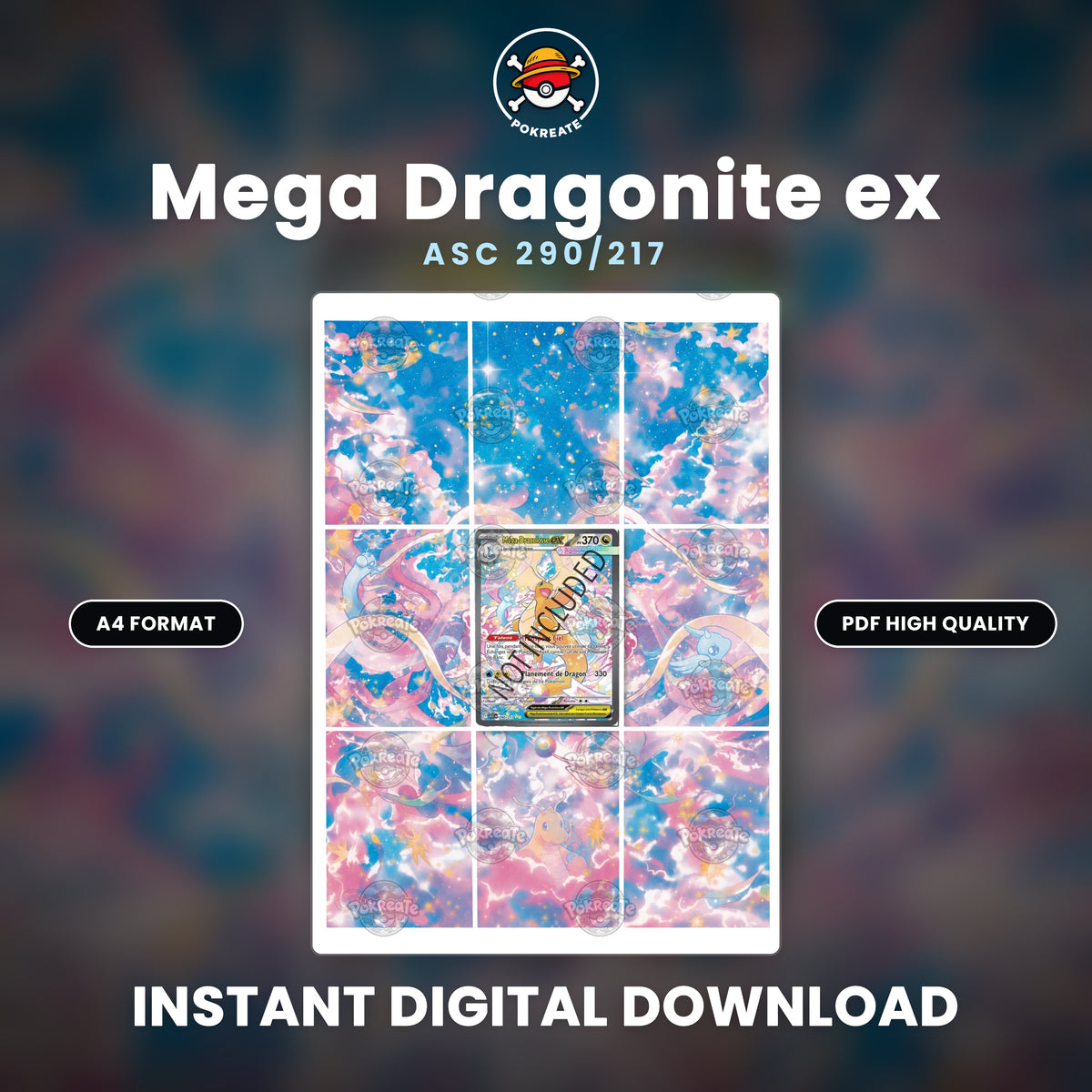 Printable Extended Artwork • Pokémon • Mega Dragonite (ASC) 290/217