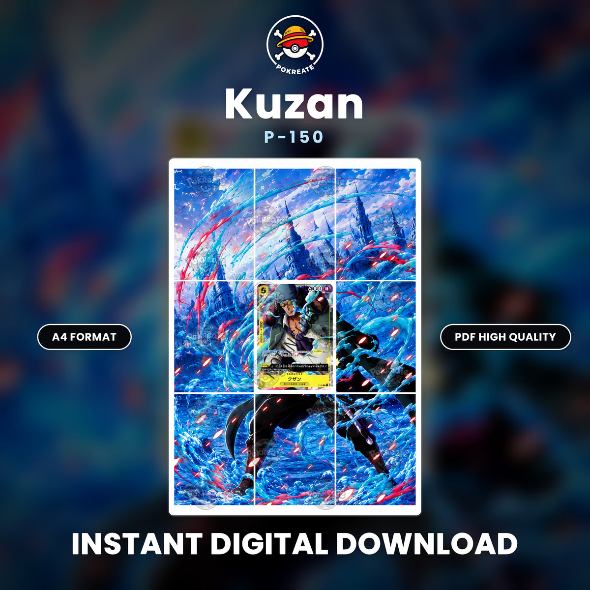 Printable Extended Artwork • One Piece • Kuzan P-150