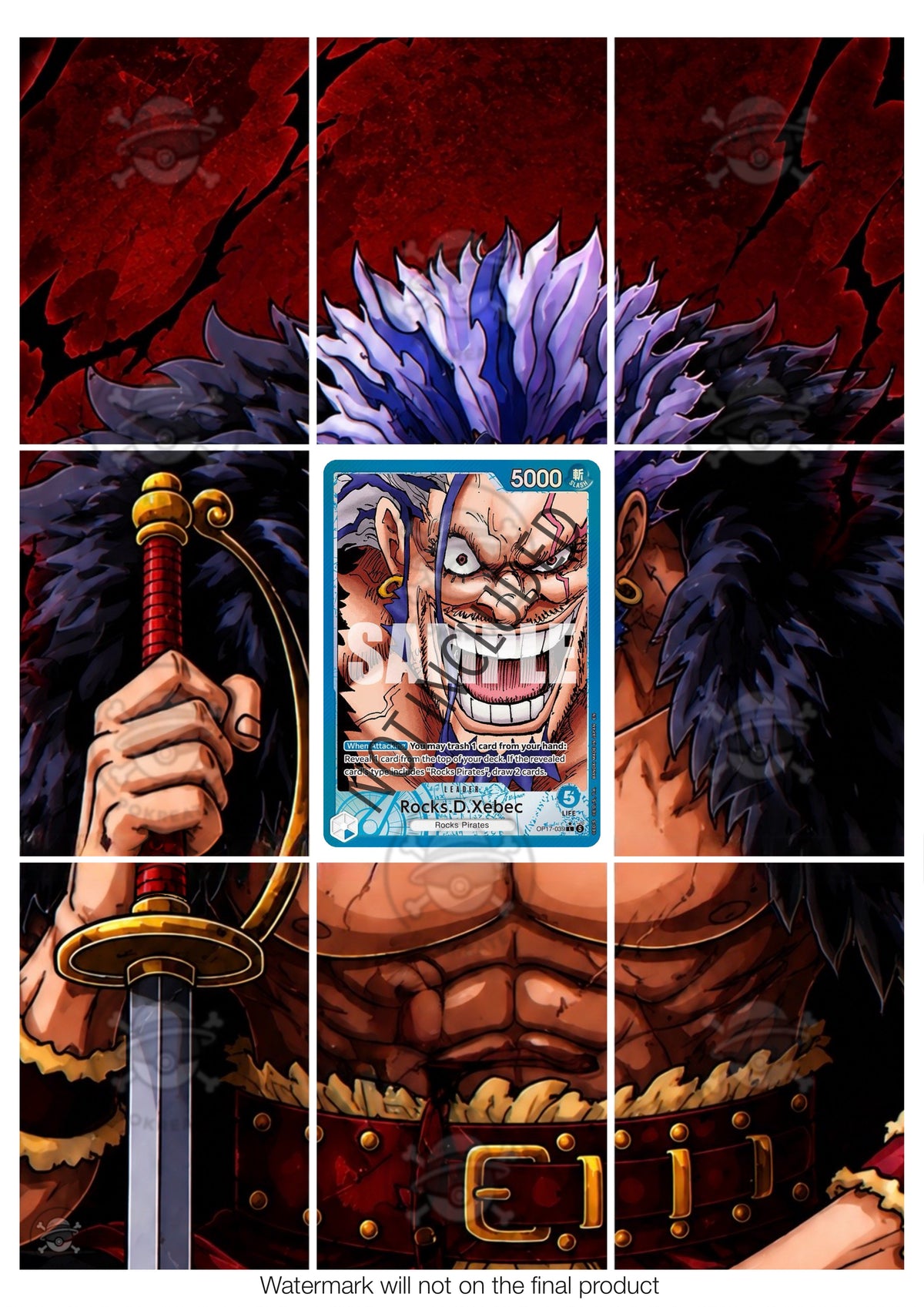 Printable Extended Artwork • One Piece • Rocks D. Xebec OP17-039