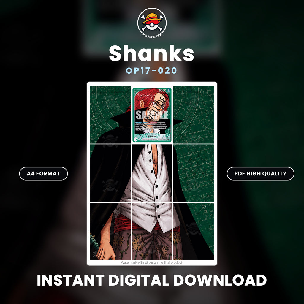Printable Extended Artwork • One Piece • Shanks OP17-020