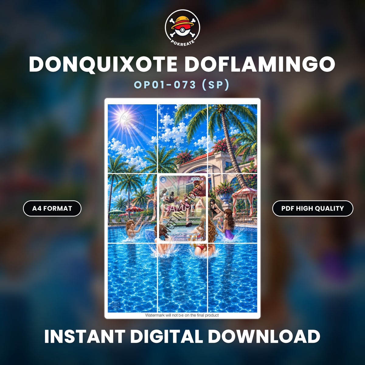 Printable Extended Artwork • One Piece • Doflamingo SP OP01-073