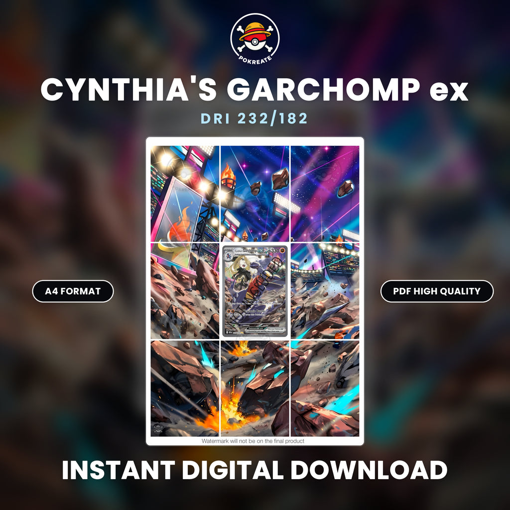 Printable Extended Artwork • Pokémon • Garchomp Ex DRI 232/182