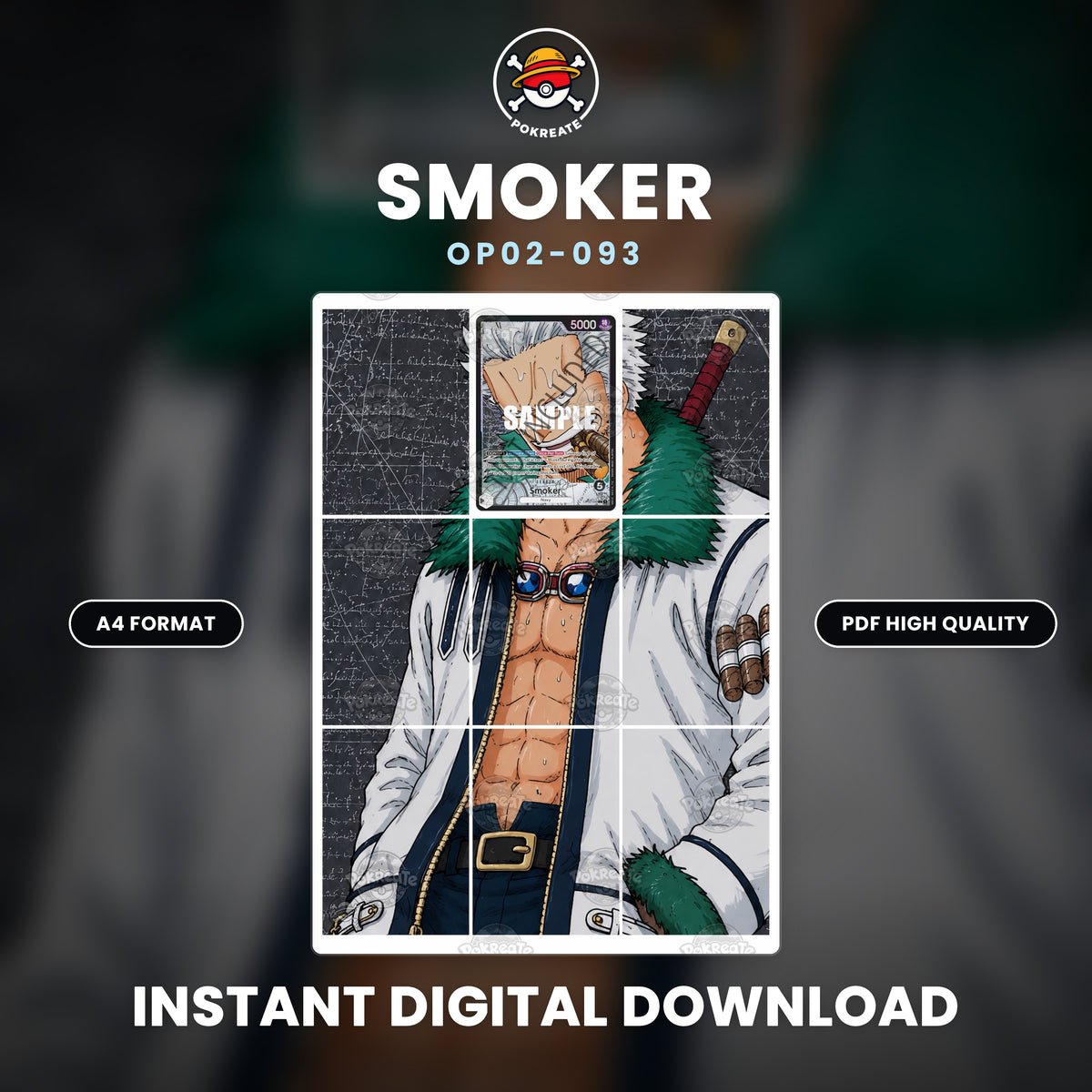 Printable Extended Artwork • One Piece • Smoker OP02-093