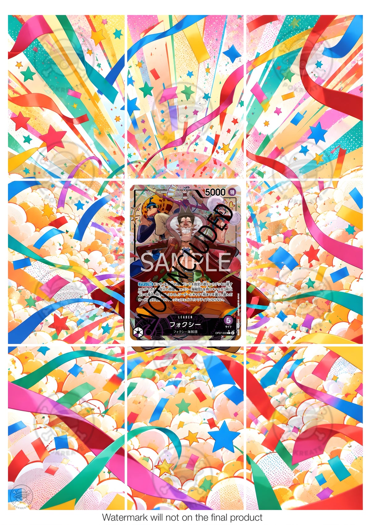 Printable Extended Artwork • One Piece • Foxy OP07-059