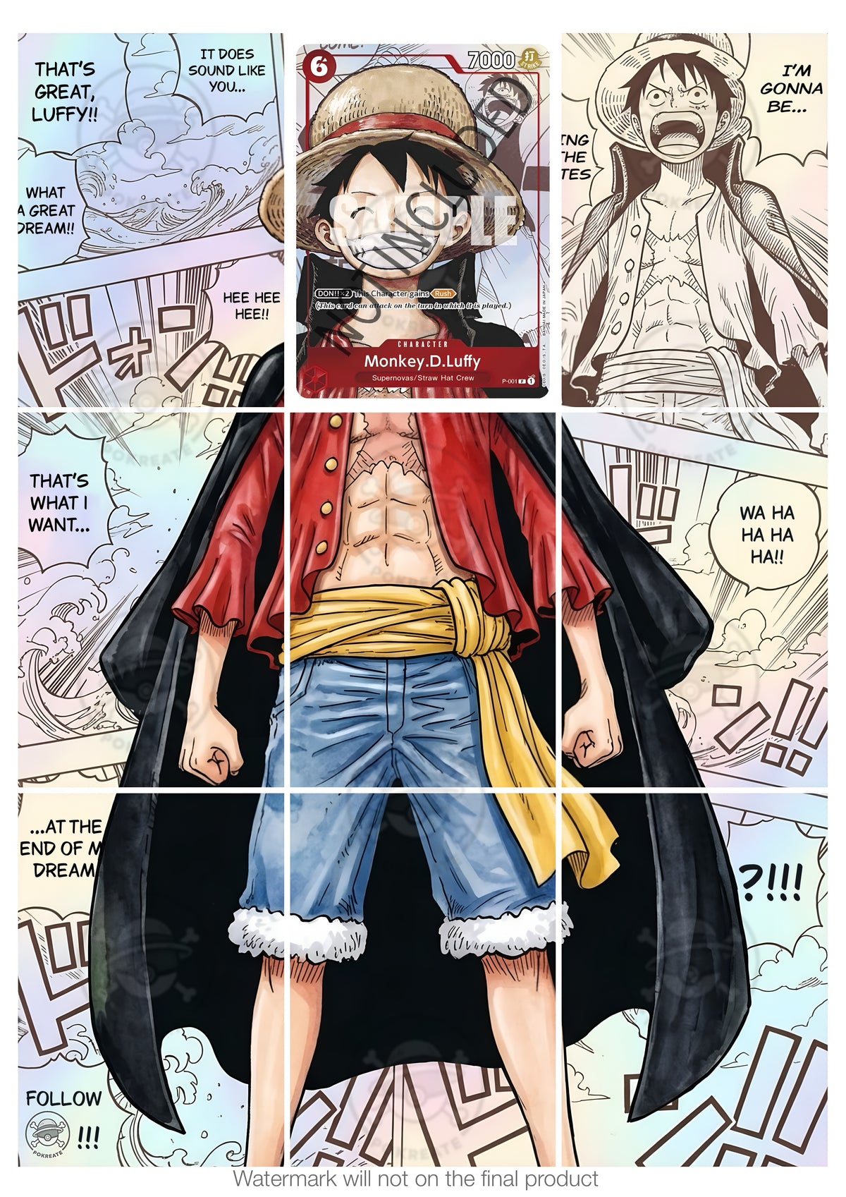 Printable Extended Artwork • One Piece • Luffy P-001