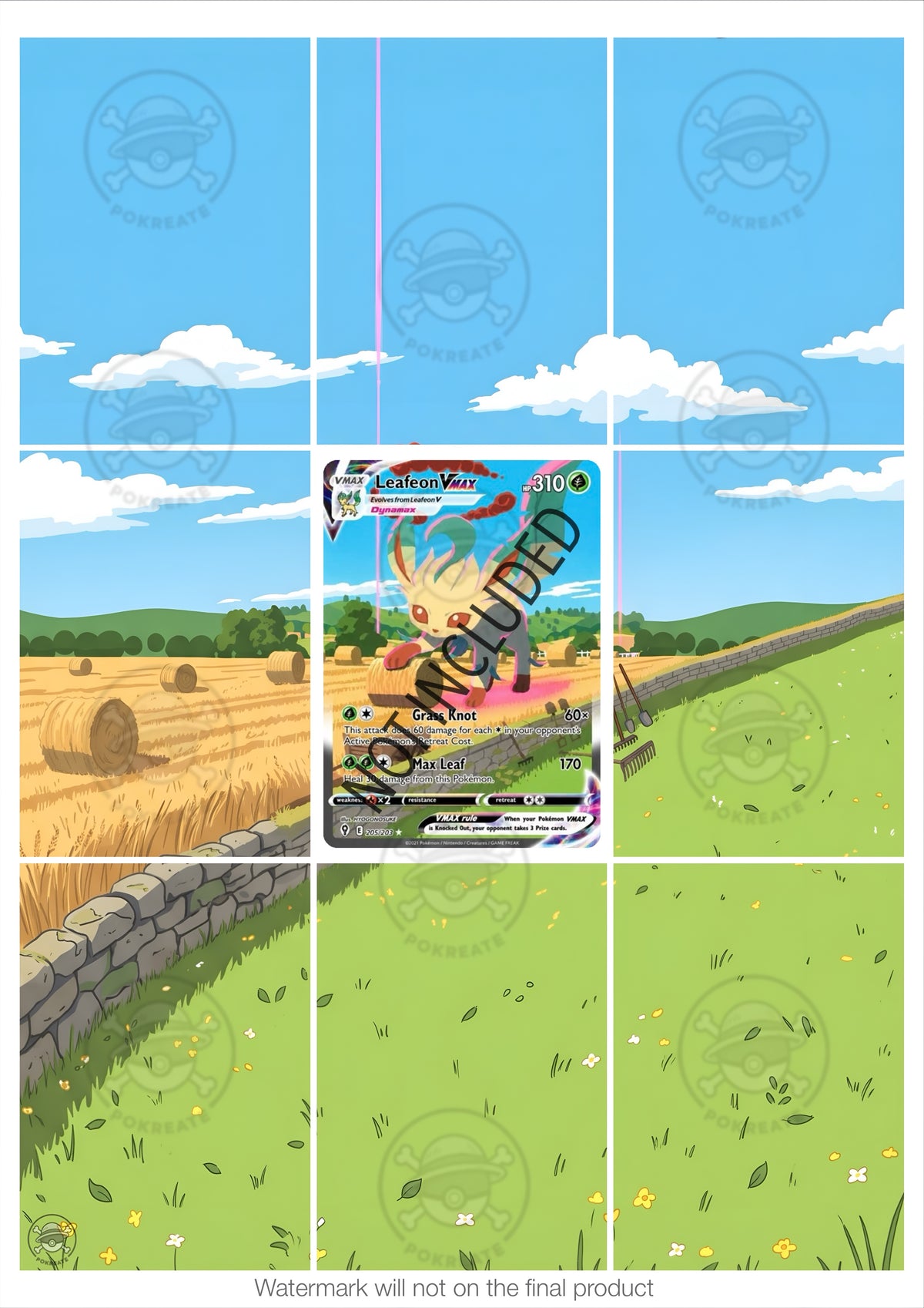 Printable Extended Artwork • Pokémon • Leafeon 205/203