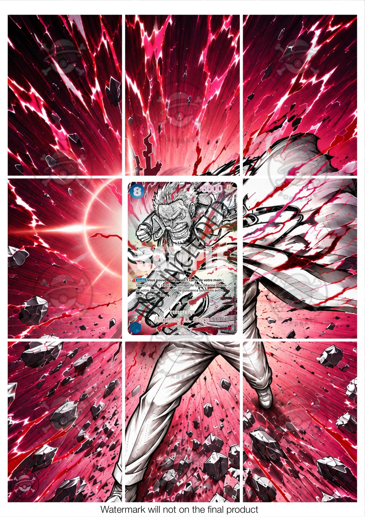 Printable Extended Artwork • One Piece • Garp SP Haki OP12-056