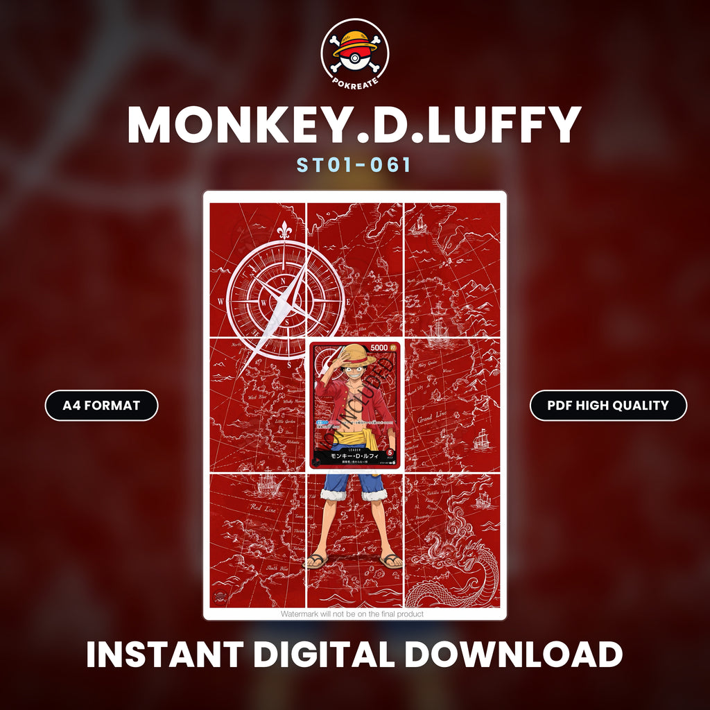Printable Extended Artwork • One Piece • Luffy Leader ST01-061