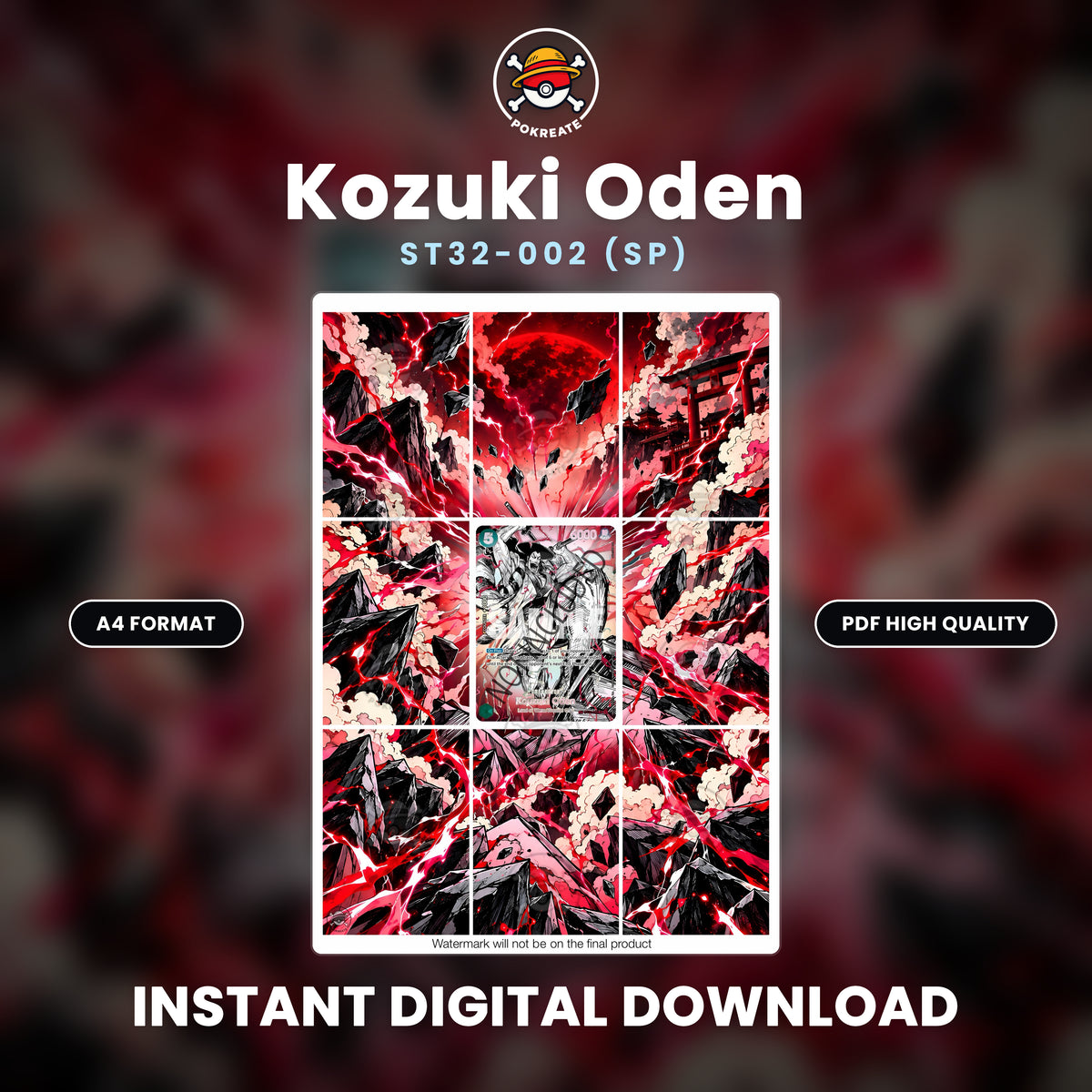 Printable Extended Artwork • One Piece • Kozuki Oden SP Haki ST32-002