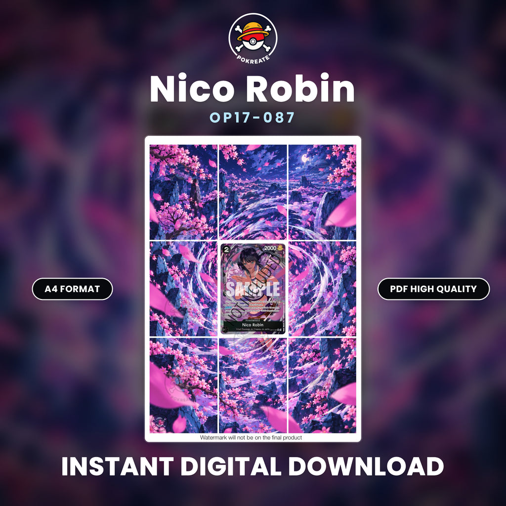 Printable Extended Artwork • One Piece • Nico Robin OP17-087