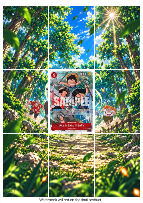 Printable Extended Artwork • One Piece • Ace & Sabo & Luffy OP13-007