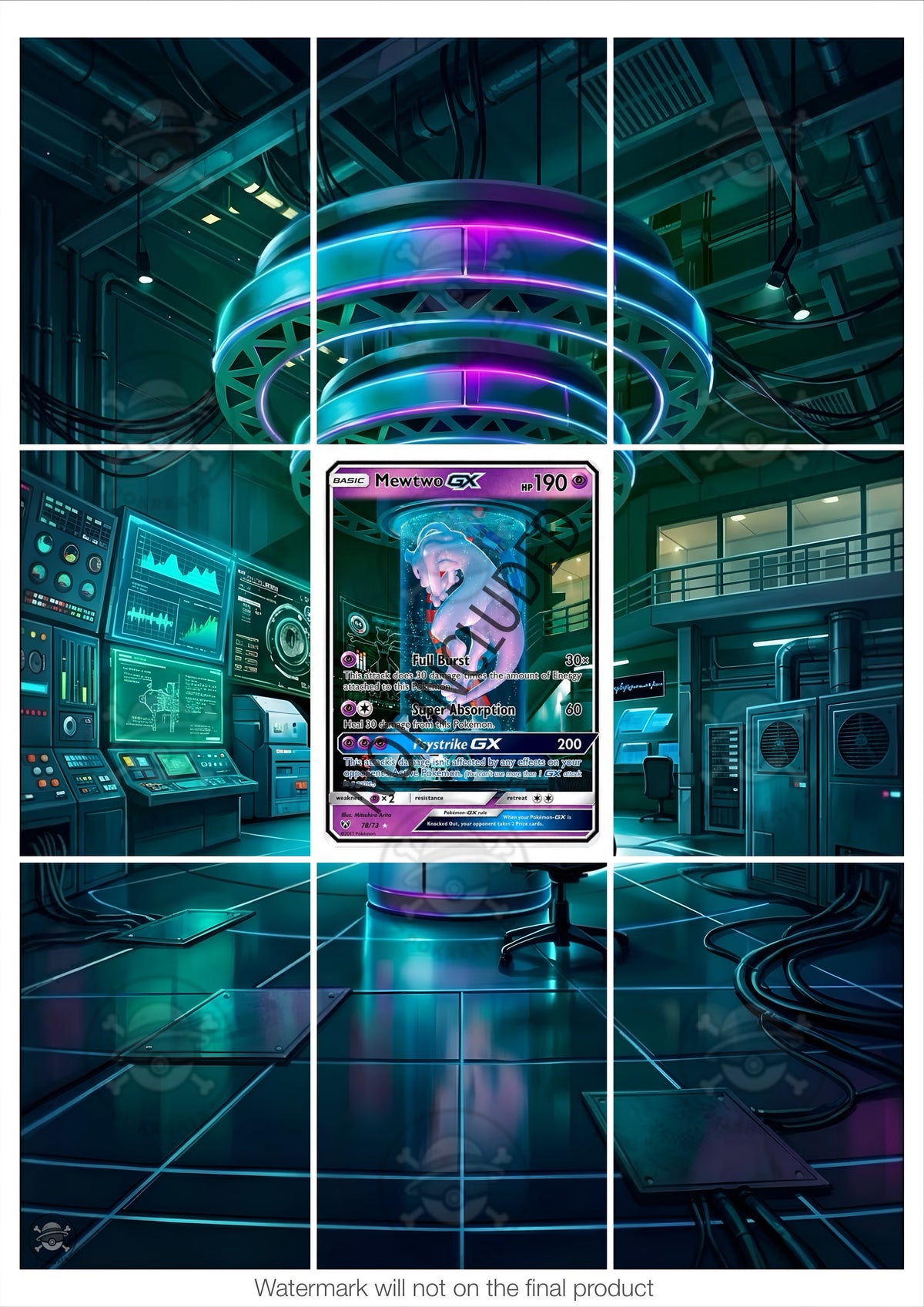 Printable Extended Artwork • Pokémon • Mewtwo GX 78/73