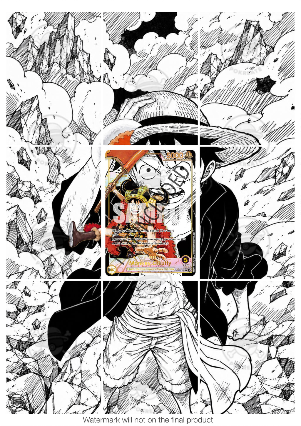 Printable Extended Artwork • One Piece • Luffy OP17-079 Super Leader