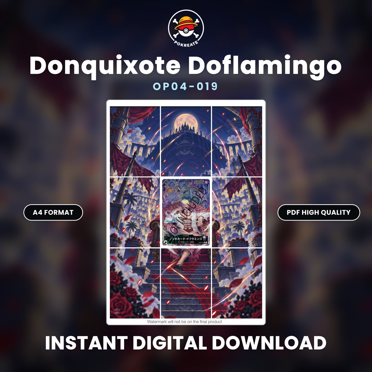 Printable Extended Artwork • One Piece • Doflamingo OP04-019