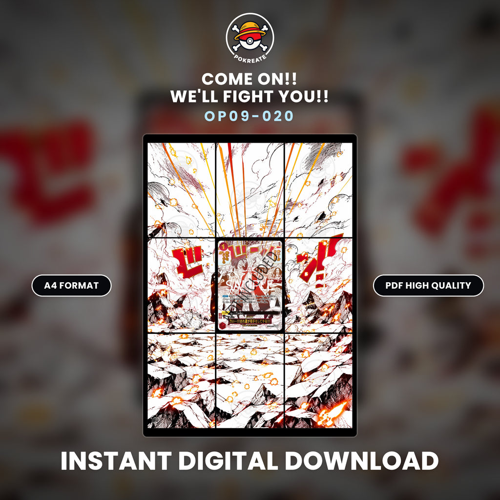 Printable Extended Artwork • One Piece • Come On!! We'll Fight You!! Event OP09-020