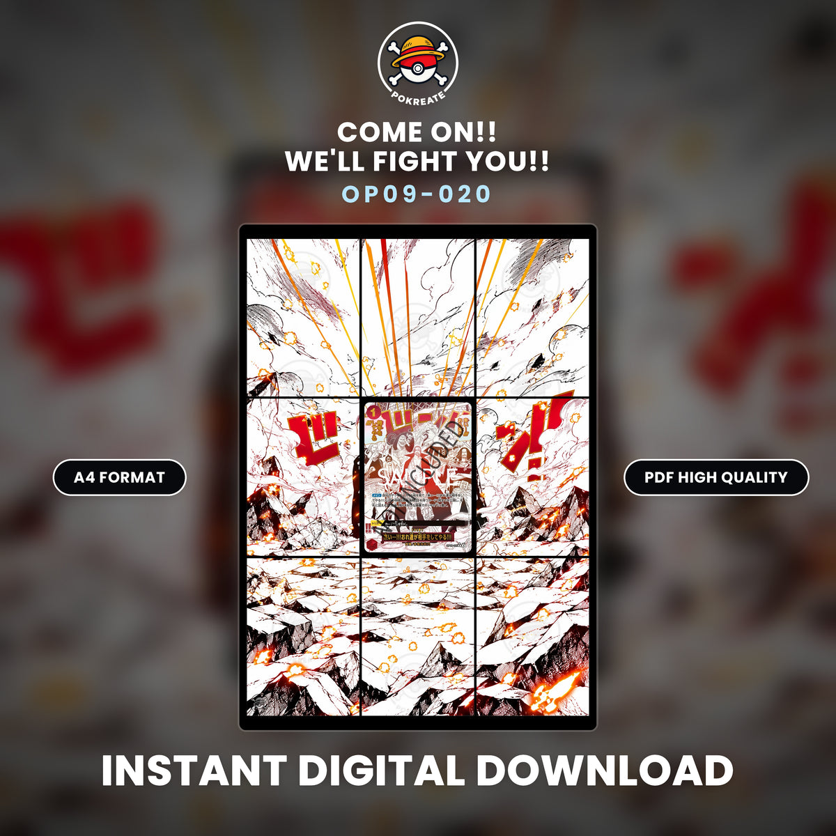 Printable Extended Artwork • One Piece • Come On!! We'll Fight You!! Event OP09-020