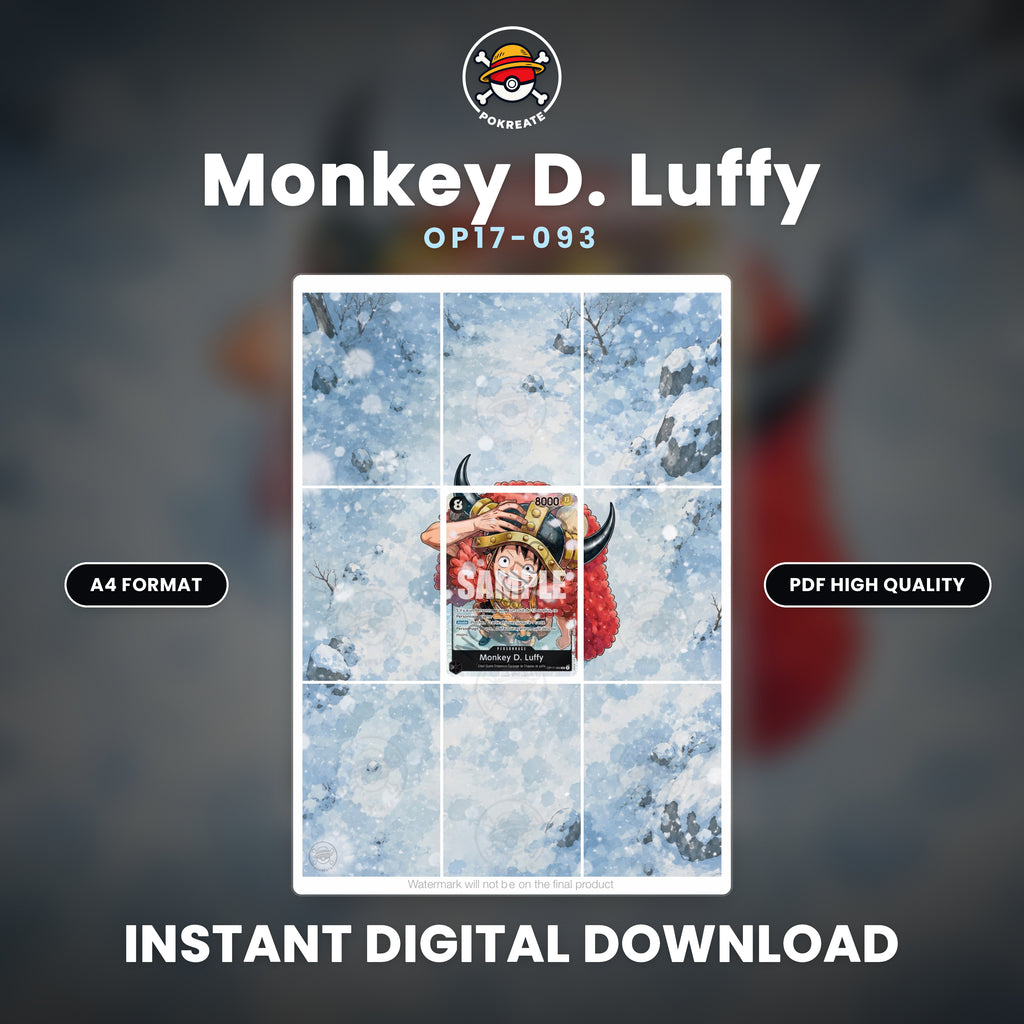 Printable Extended Artwork • One Piece • Luffy OP17-093