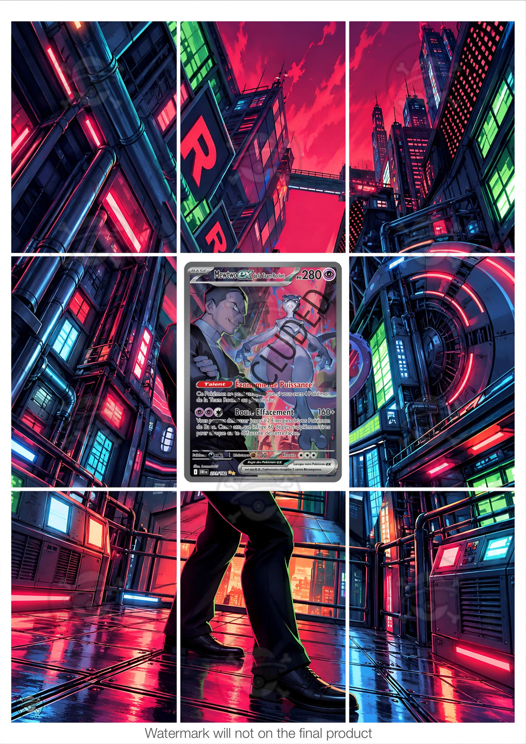 Printable Extended Artwork • Pokémon • Mewtwo Ex DRI 231/182