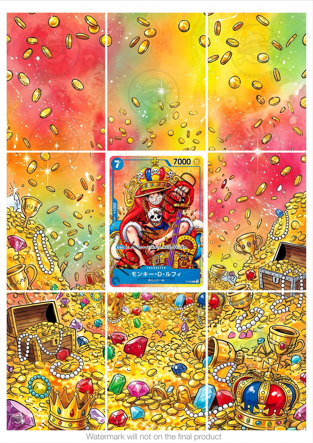Printable Extended Artwork • One Piece • Luffy P-043