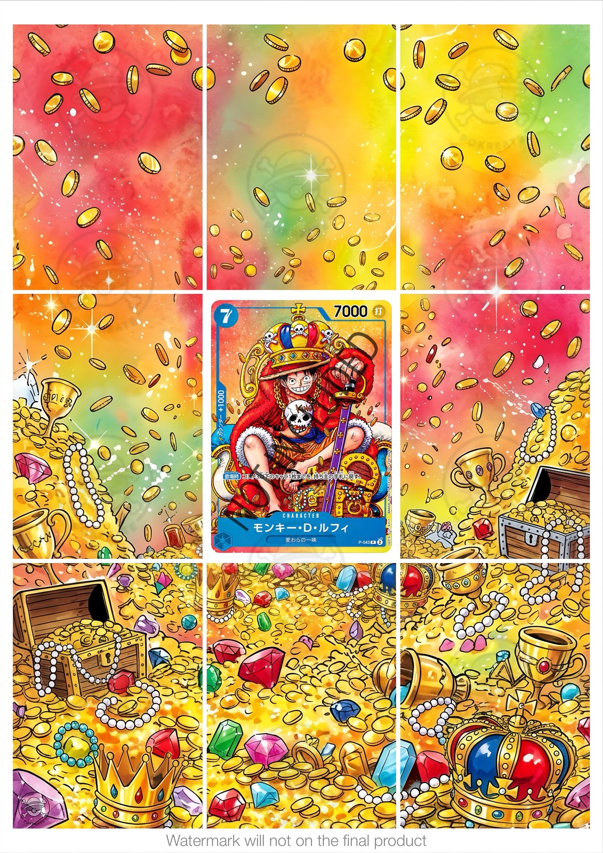 Printable Extended Artwork • One Piece • Luffy P-043