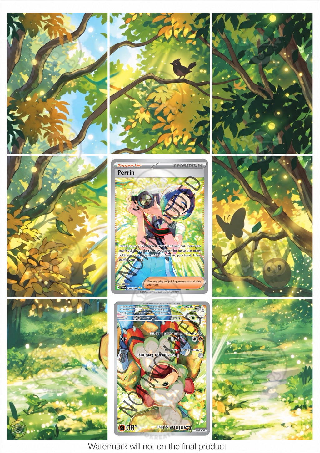 Printable Extended Artwork • Pokémon • Perrin & Growlithe