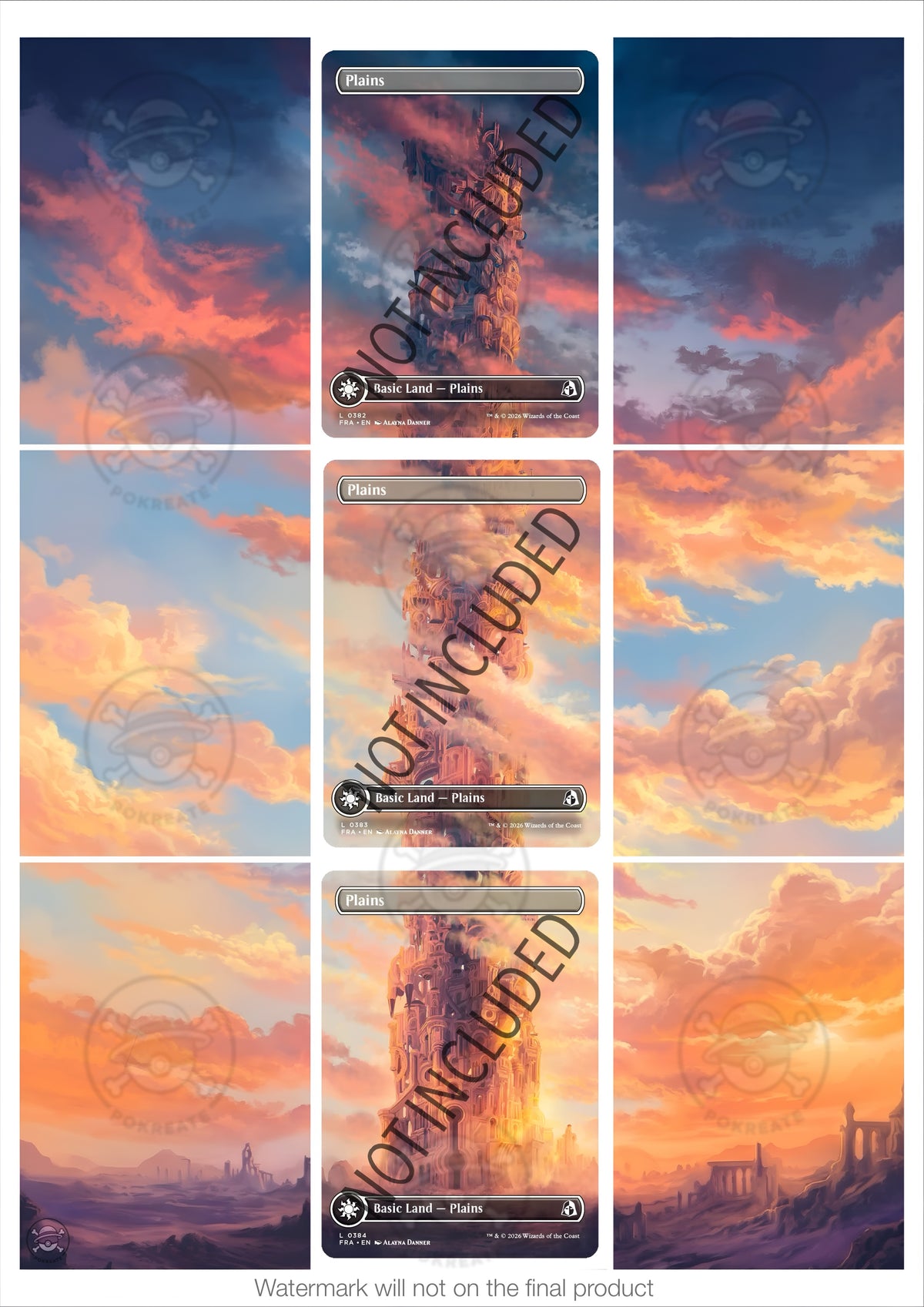 Printable Extended Artwork • Magic TG • Basic Land - Plains FRA