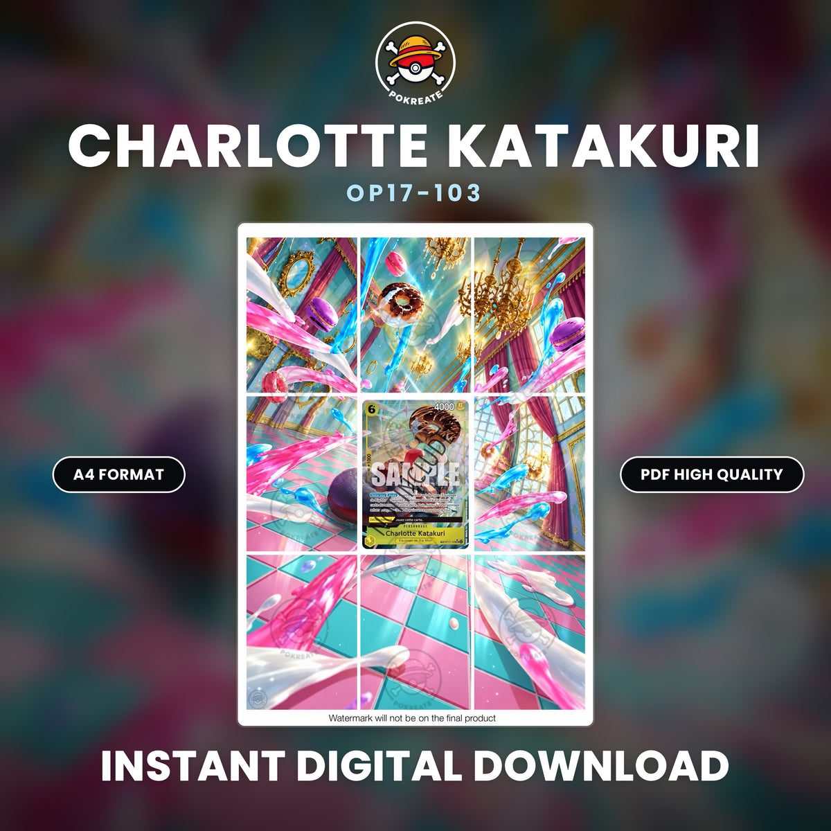Printable Extended Artwork • One Piece • Katakuri TR OP17-103