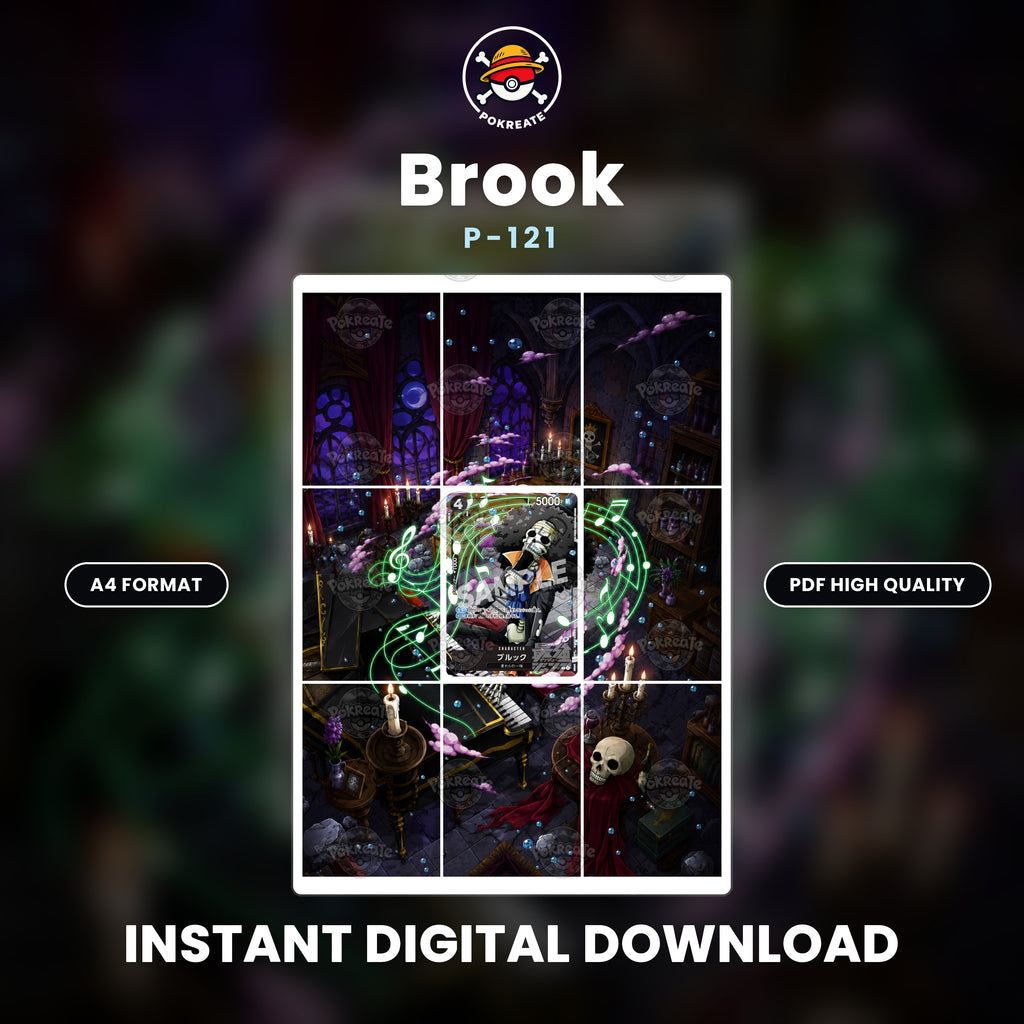 Printable Extended Artwork • One Piece • Brook P-121