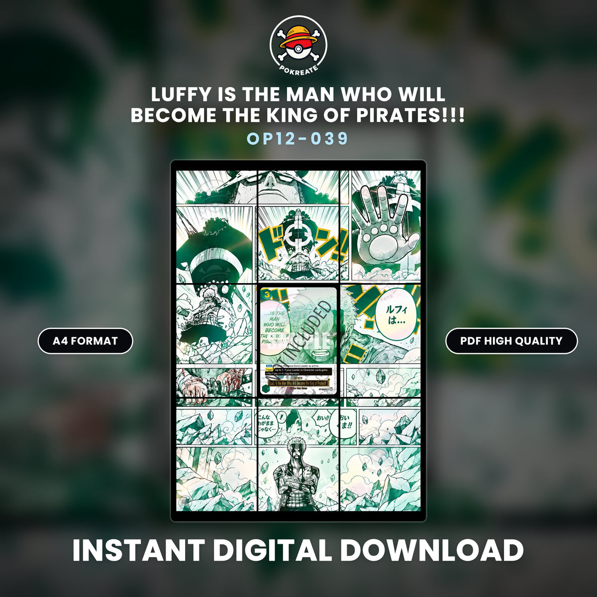 Printable Extended Artwork • One Piece • Zoro Event Luffy OP12-039