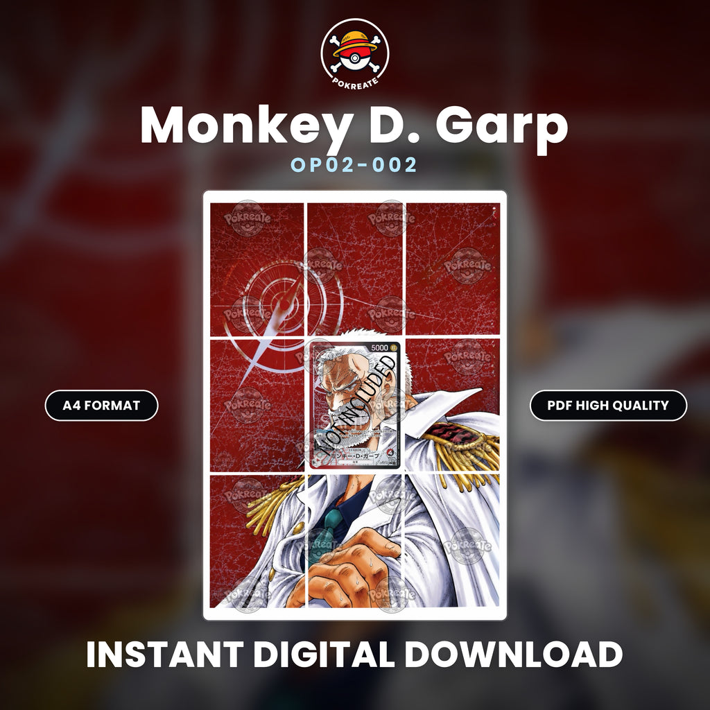 Printable Extended Artwork • One Piece • Garp OP02-002