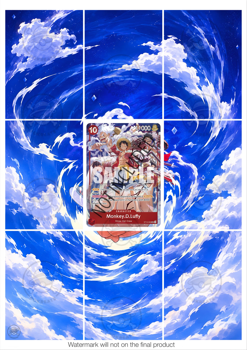 Printable Extended Artwork • One Piece • Luffy ST10-006