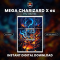 Printable Extended Artwork • Pokémon • Mega Charizard X Ex PFL 125/094