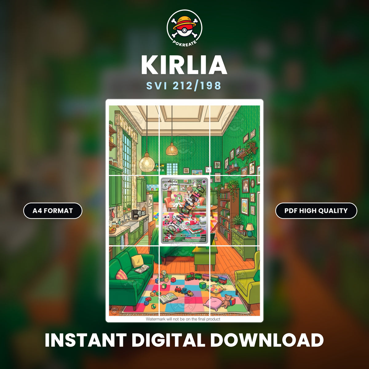 Printable Extended Artwork • Pokémon • Kirlia SVI 212/198