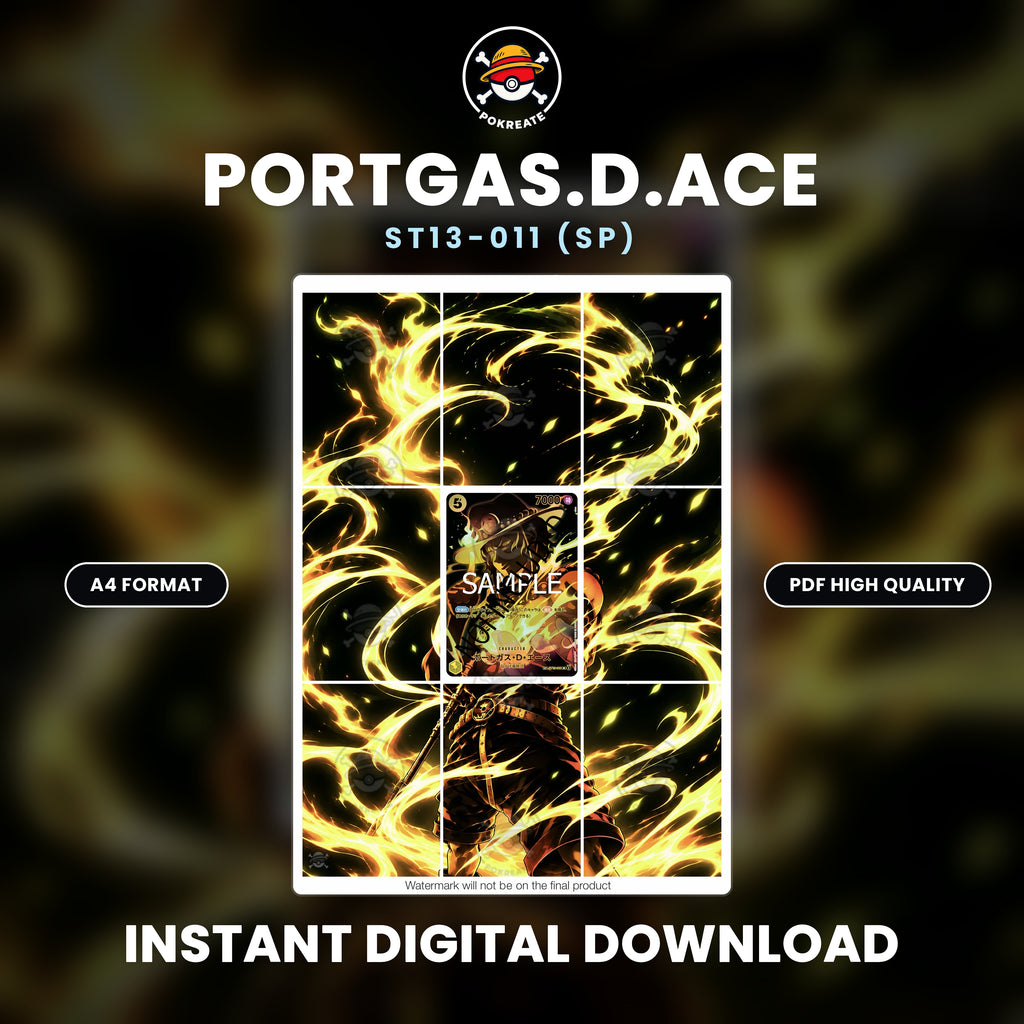 Printable Extended Artwork • One Piece • Ace SP ST13-011