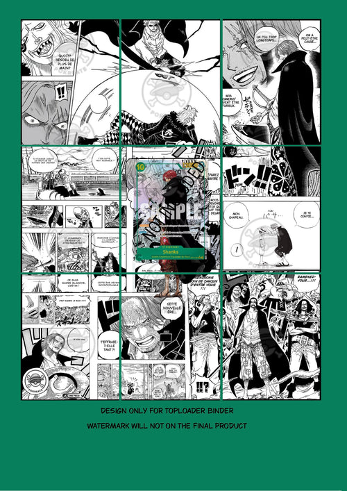 Printable Extended Artwork Toploader • One Piece • Shanks Manga OP17-022