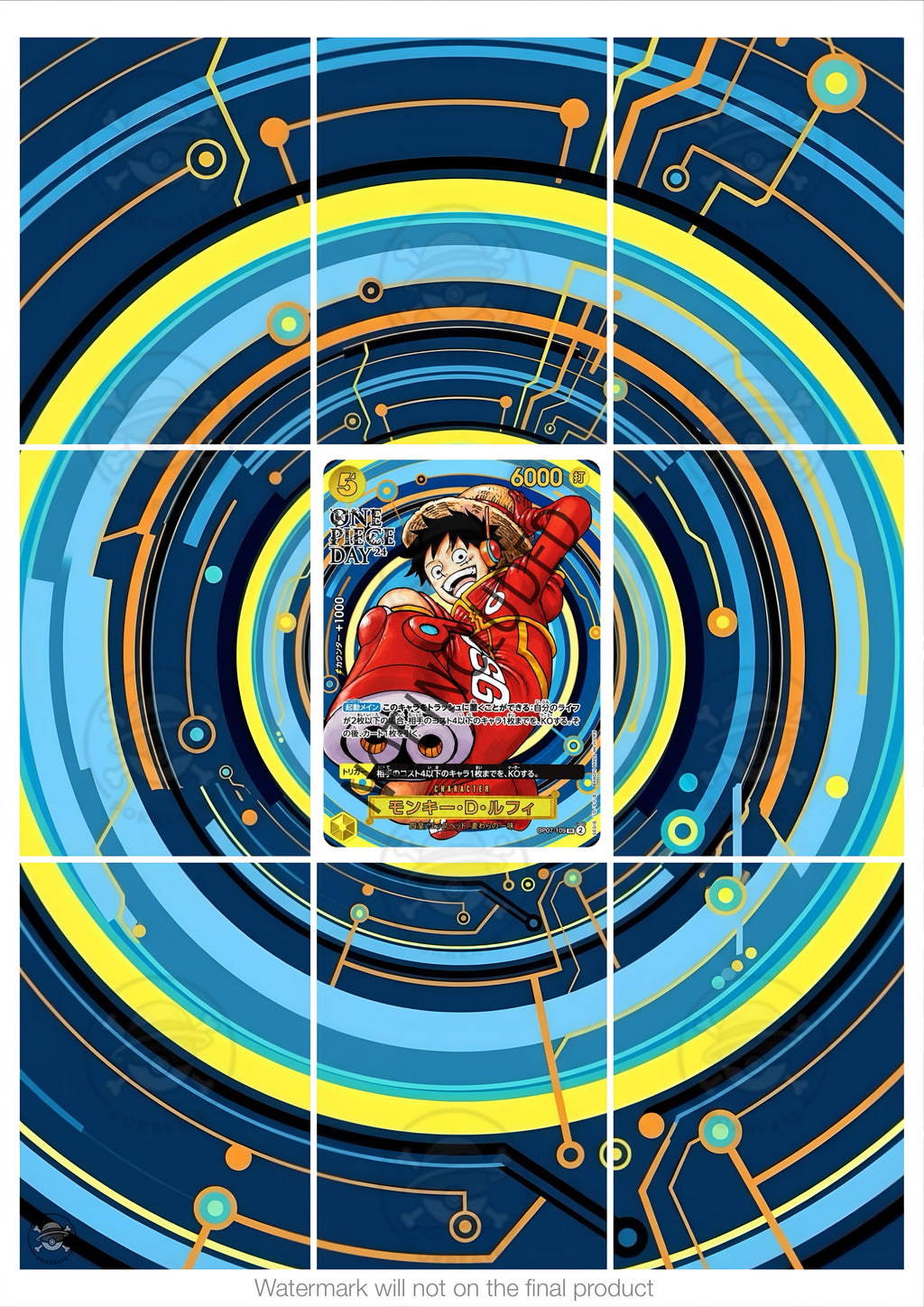 Printable Extended Artwork • One Piece • Luffy One Piece Day 24 OP07-109
