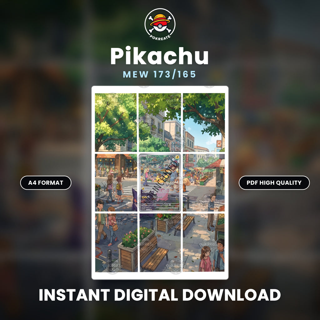 Printable Extended Artwork • Pokémon • Pikachu (MEW151) 173/165