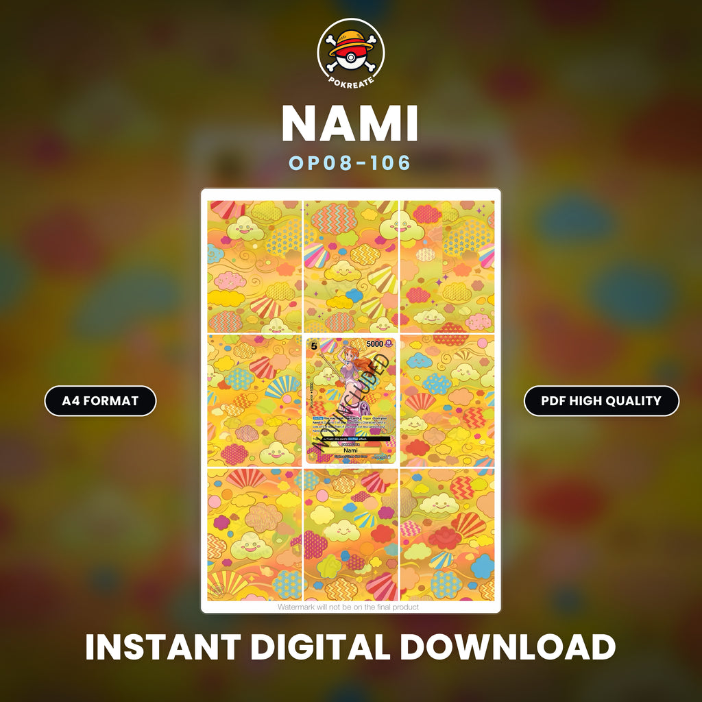 Printable Extended Artwork • One Piece • Nami SP OP06-106