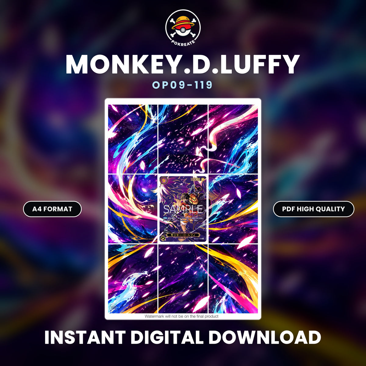 Printable Extended Artwork • One Piece • Luffy SP OP09-119