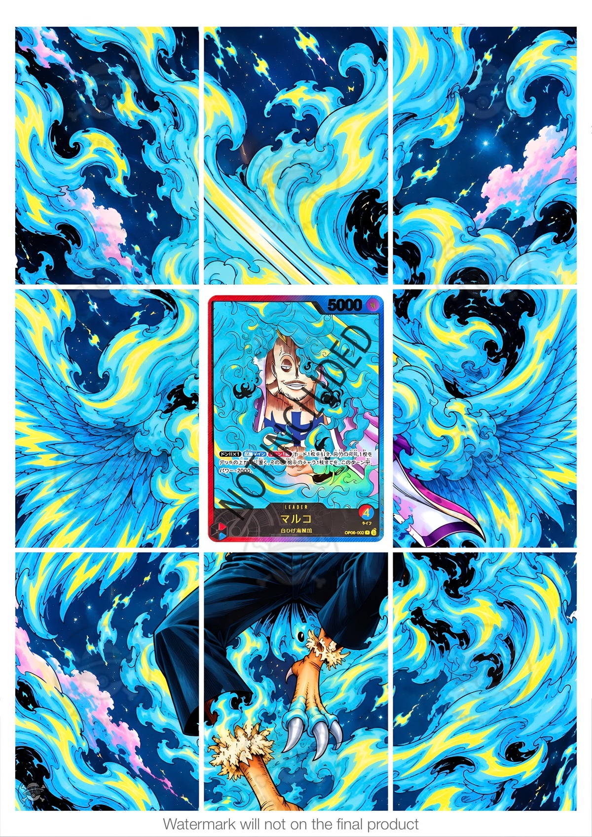Printable Extended Artwork • One Piece • Marco Leader Gold