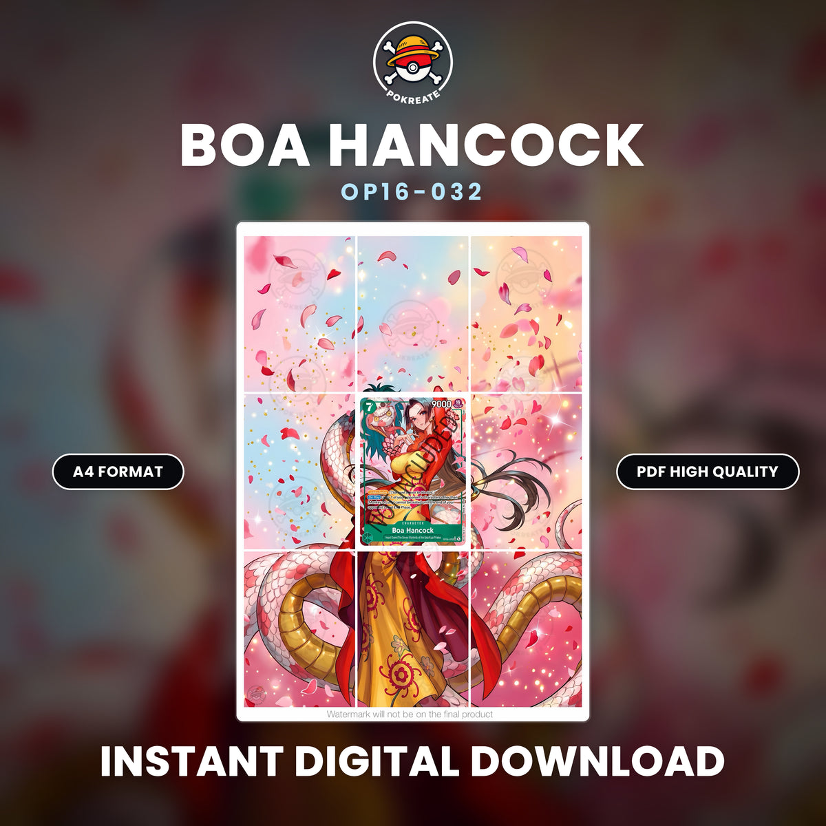 Printable Extended Artwork • One Piece • Boa Hancock OP16-032