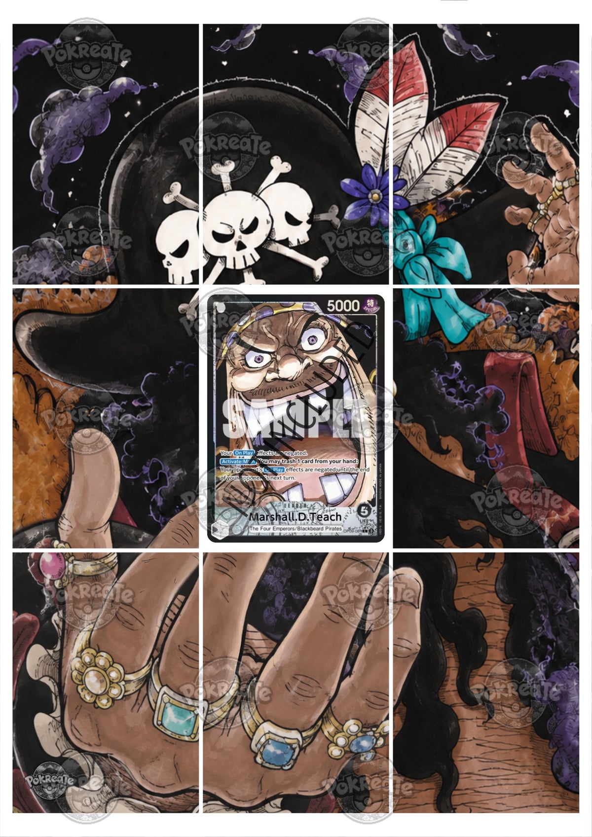 Printable Extended Artwork • One Piece • Marshall D. Teach OP09-081