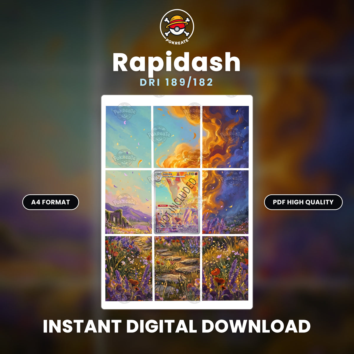 Printable Extended Artwork • Pokémon • Galopa (DRI) 189/182