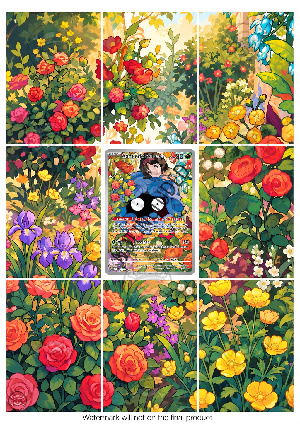 Printable Extended Artwork • Pokémon • Erika’s Tangela ASC 218/217
