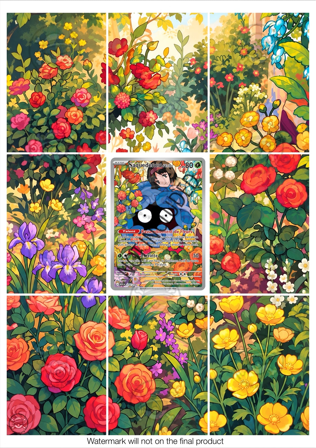 Printable Extended Artwork • Pokémon • Erika’s Tangela ASC 218/217