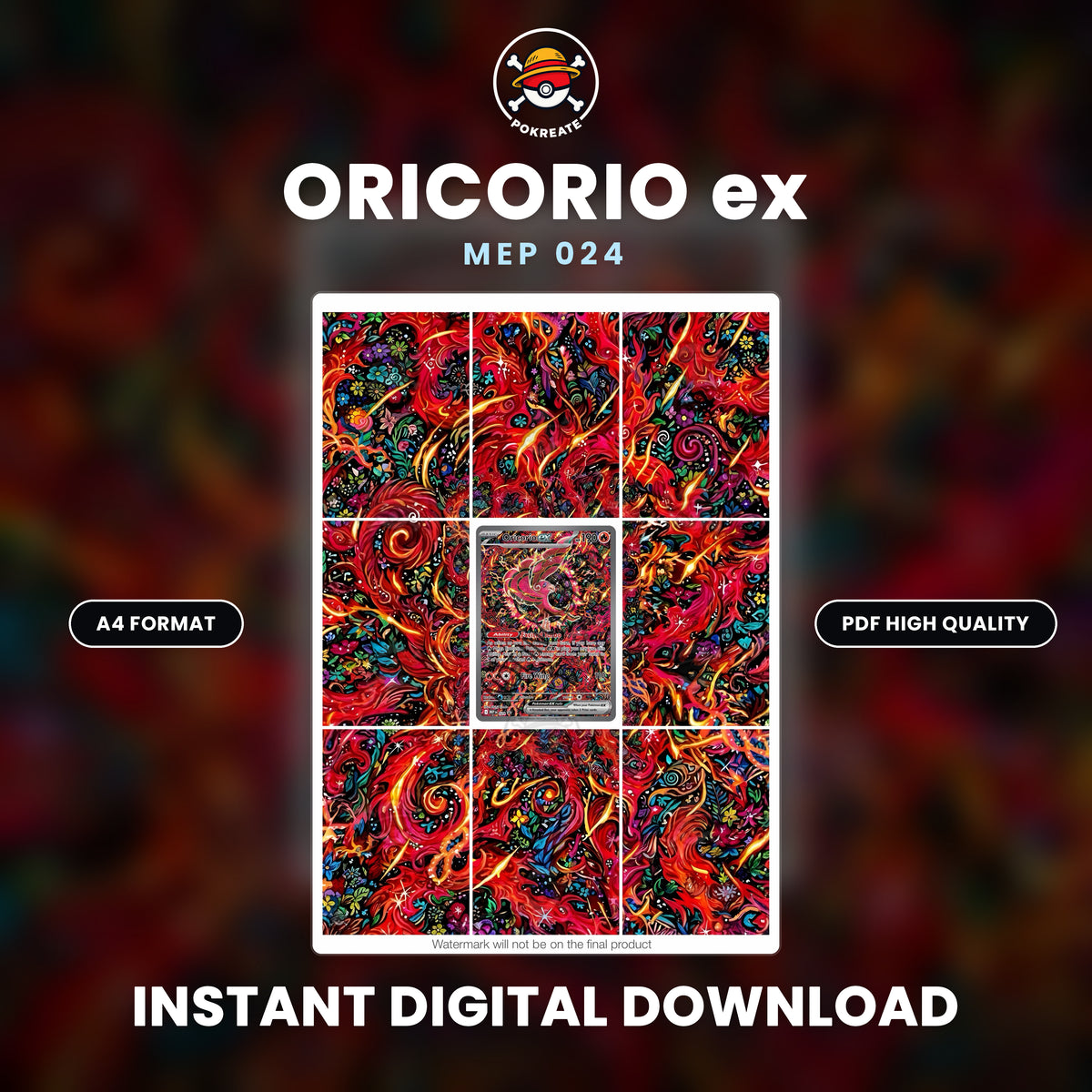 Printable Extended Artwork • Pokémon • Oricorio MEP 024