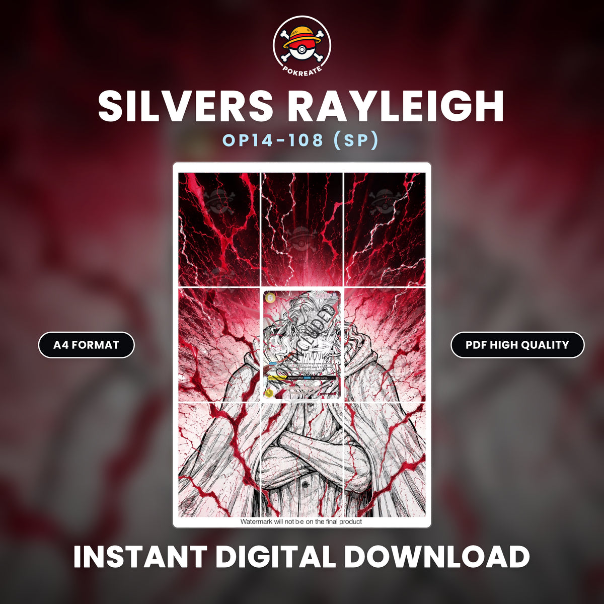 Printable Extended Artwork • One Piece • Rayleigh SP OP14-108