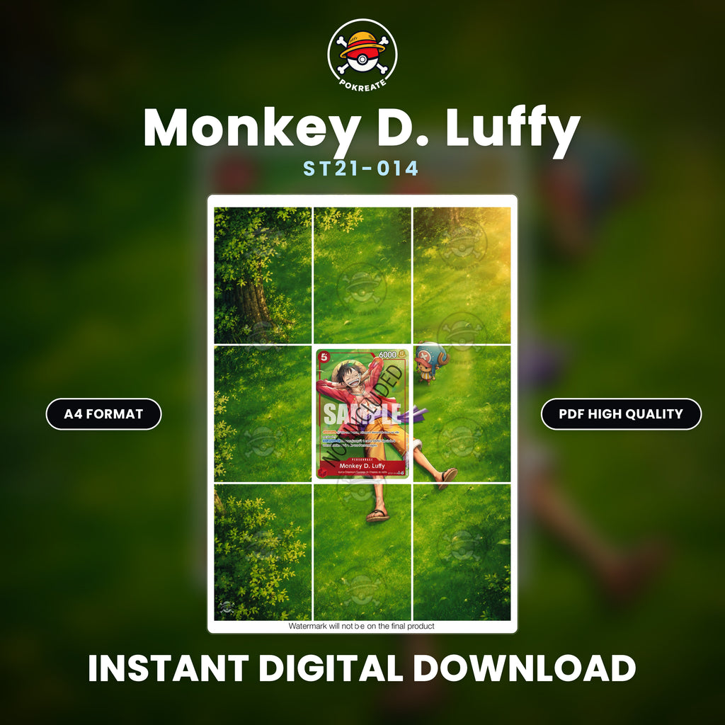 Printable Extended Artwork • One Piece • Luffy ST21-014
